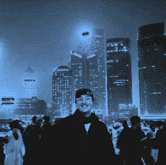 dithered profile picture